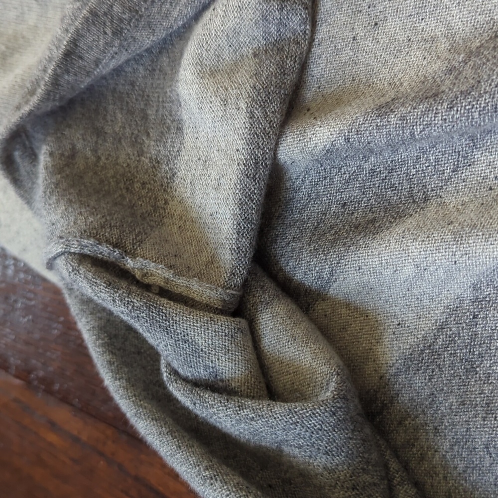 SMARTWOOL I Knit Two-Tone Striped Gray Akamina Wool Blend Crew Neck Sweater, M - Picture 9 of 16